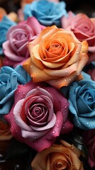 Roses 3d bright background , wallpaper for mobile pictures, Background HD