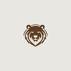 熊をシンボリックに用いたロゴのベクター画像