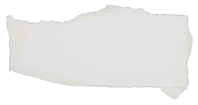 Pieces of torn scrapbook paper on transparent background png file