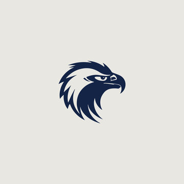 鷹をシンボリックに用いたロゴのベクター画像