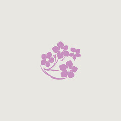 桜をシンボリックに用いたロゴのベクター画像