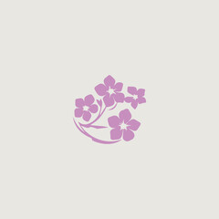 桜をシンボリックに用いたロゴのベクター画像