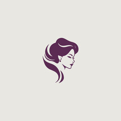 女性をシンボリックに用いたロゴのベクター画像