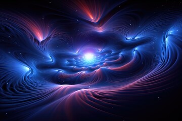Gravitational waves in a blackhole. Quantum Physics concept