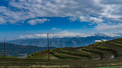 terraces in the himalayas