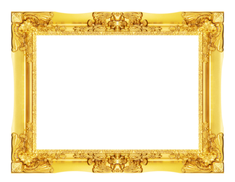 Golden picture frame