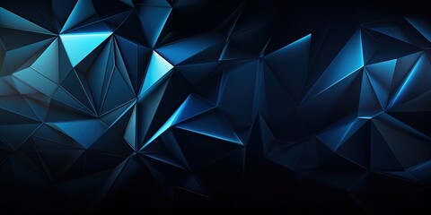 Black dark blue abstract background. Geometric shape. Line angle triangle stripe polygon. Color gradient