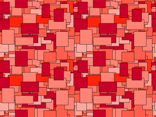 Seamless geometric pattern of red rectangles