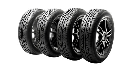 Car Tires. Isolated on Transparent background.