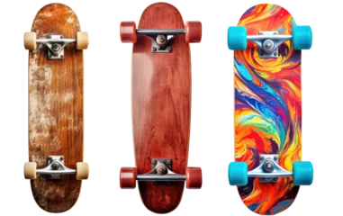 Deurstickers skateboard transparent background PNG clipart © Chrixxi