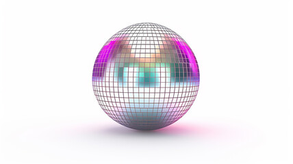 Fototapeta na wymiar mirror disco ball isolated on the background, a musical object