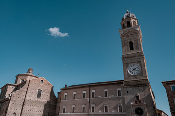 View of the historic downtown of Macerata city