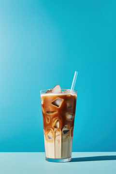 Eiskaffe mit Eisw&uuml;rfeln