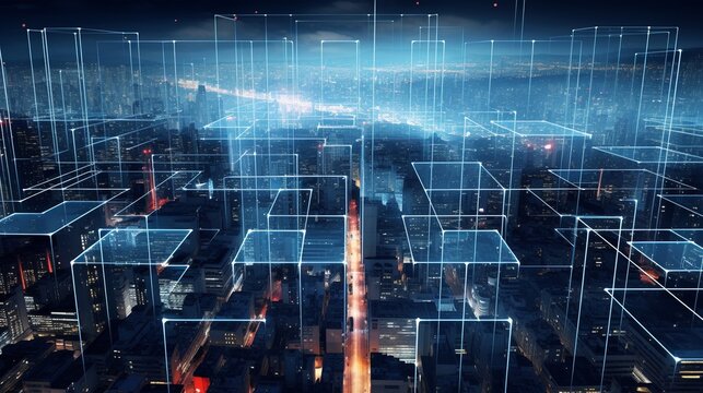 Citt&agrave; interconnessa, dispositivi IoT e 5g che rendono la citt&agrave; tecnologica, la citt&agrave; del futuro