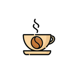 Coffee cup vector illustration isolated on white background. Coffee cup icon