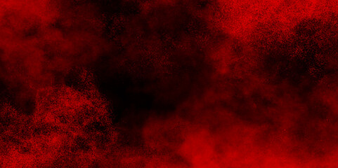 Red somke background watercolor vector art texture for poster, cover, banner, flyer, cards Colorful smoke close-up on a black background Empty red smooth textile grunge texture material. the explosion - obrazy, fototapety, plakaty