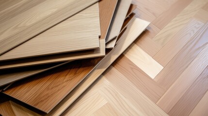 engineering or veneer wooden flooring ,click-lock type ,samples palette contains multi color tone and pattern of oak wood.
