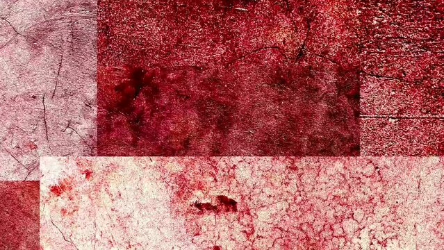 Animation grunge. Blood splash on black background, Red blood transition pattern background. Grunge brush strokes animation. 