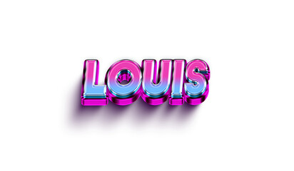 Louis Colorful 3d Abstract Text name