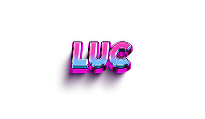 Luc Colorful 3d Abstract Text name