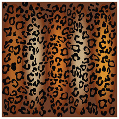 Leopard fur pattern vector graphic. Animal fur (panthera pardus) fabric design.