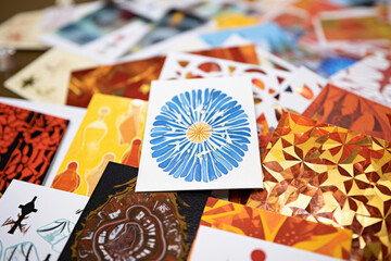 Fototapeta na wymiar collection of Christmas cards showcasing diverse global designs