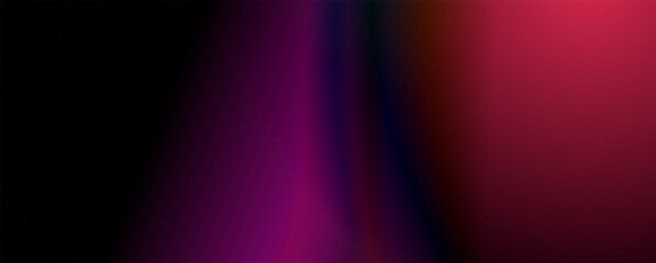 Background with trendy gradient and noise. Red and and black and purple colors. Glare from lenses, overlay texture. Vector banner with dust and smooth color transition