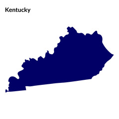 Map of Kentucky. Kentucky map. USA map - obrazy, fototapety, plakaty