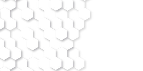 Abstract background with hexagon, modern abstract vector polygonal pattern. Futuristic abstract honeycomb mosaic white background. Luxury white hexagon pattern. 