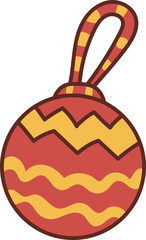 Christmas Set Cartoon Cute Little Santa Gift Holiday Decoration Illustration