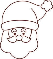 Christmas Set Cartoon Cute Little Santa Gift Holiday Decoration Illustration
