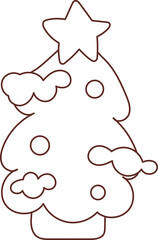 Christmas Set Cartoon Cute Little Santa Gift Holiday Decoration Illustration