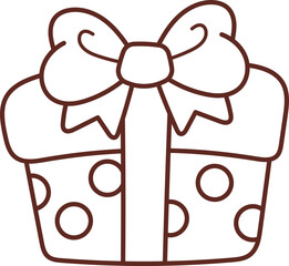 Christmas Set Cartoon Cute Little Santa Gift Holiday Decoration Illustration