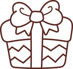 Christmas Set Cartoon Cute Little Santa Gift Holiday Decoration Illustration