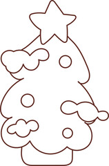 Christmas Set Cartoon Cute Little Santa Gift Holiday Decoration Illustration