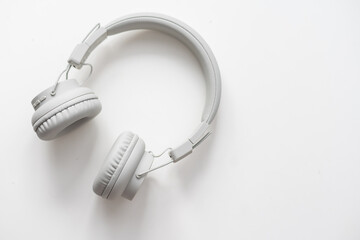 Wireless headphones on a white background. Bluetooth device