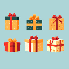 A collection of colorful gift boxes