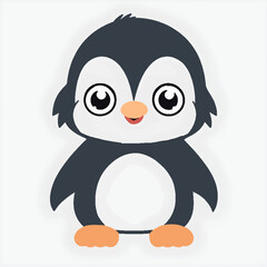 Illustration of a penguin on a white background