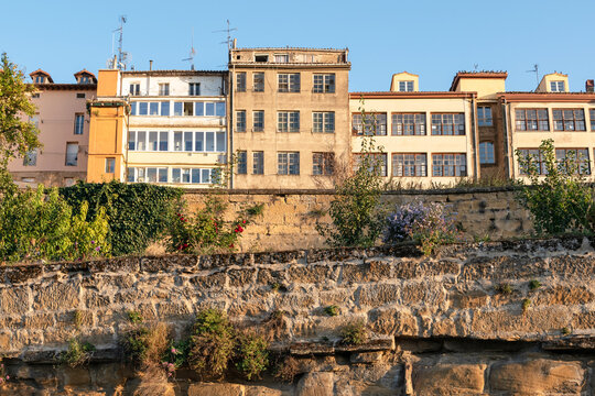 Facades of Haro, walled city. La Rioja