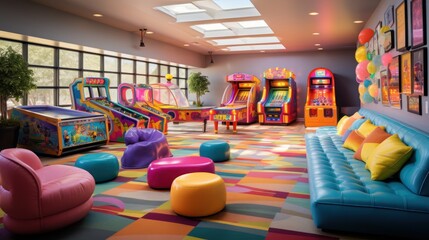 vibrant game room awaits eager kindergartners