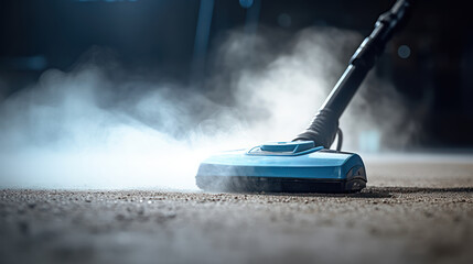 steam cleaner meticulously rejuvenates a carpet