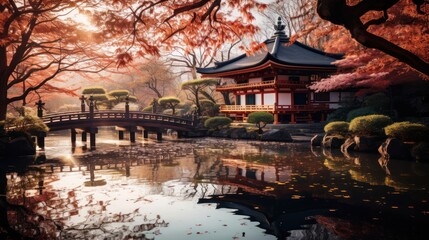 Kyoto Daigoji temple, an emblem of autumn hues and spring blossoms