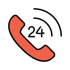 24 hour service icon