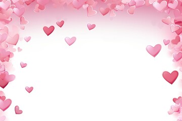A romantic background adorned with love-filled hearts for Valentine's Day