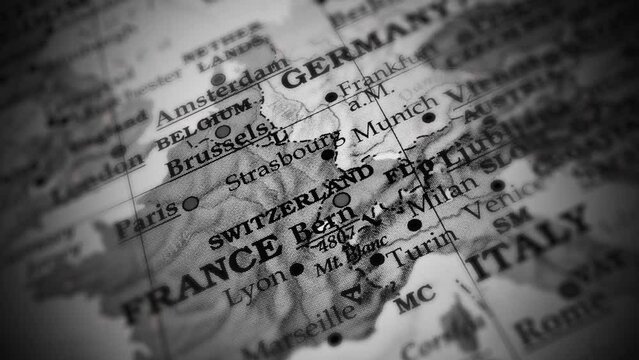 Animated map with a focus on Germany