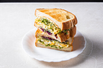 ホットサンドイッチ　Italian popular hot sandwich (panini)