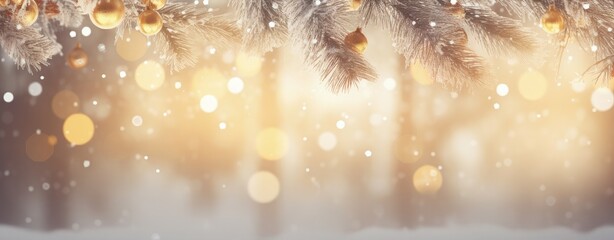 Winter Wallpaper Christmas Tree Branches 