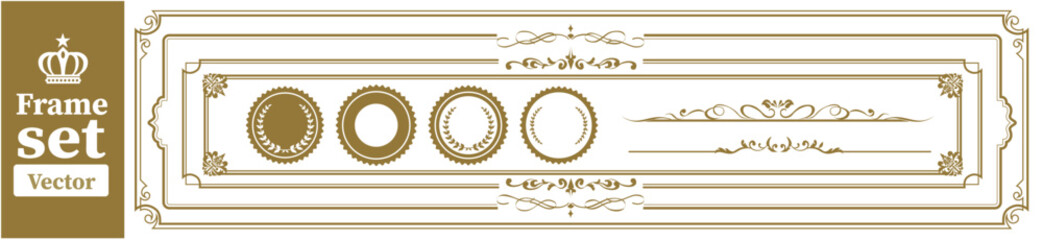 decorative frame set Vector