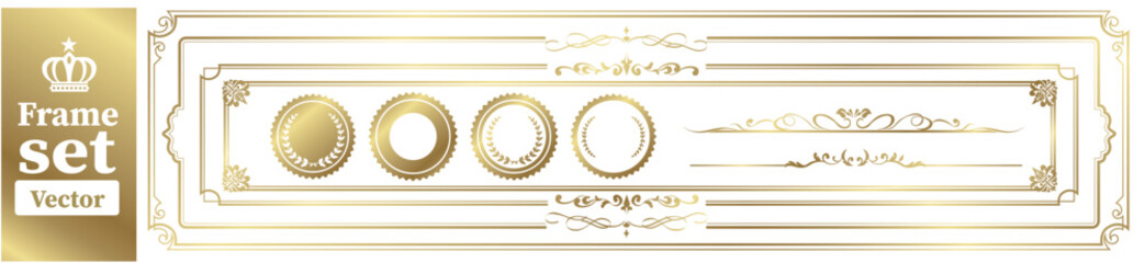 decorative frame set Vector