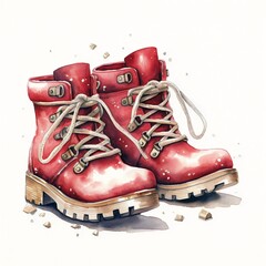 pair of red boots